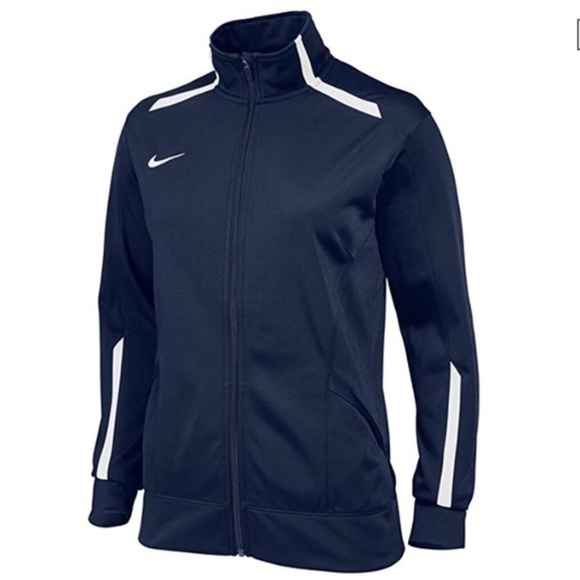 Nike Women's Overtime Navy Blue Athletic Jacket Full Zip Up Size M Athletic - Picture 1 of 6